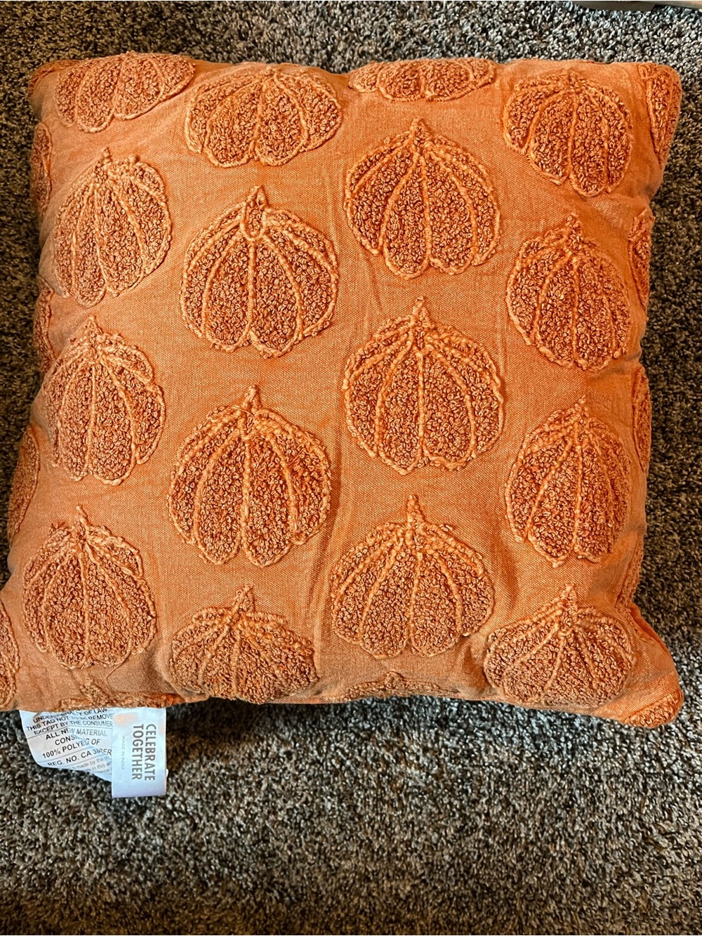 Celebrate Together fall pumpkin pillow